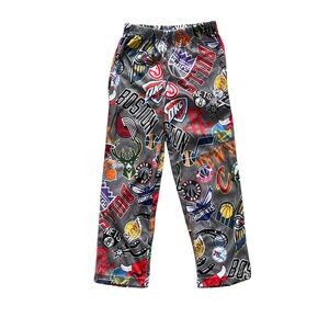 NWT 🏀 NBA Kids Pajama Bottoms - Gray with Team Logos